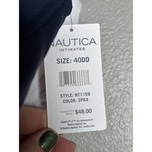 Nautica Intimates 2 Pack Blue And White Bra’s 40DD Everyday Bra‎ NEW With Tags - Picture 3 of 5